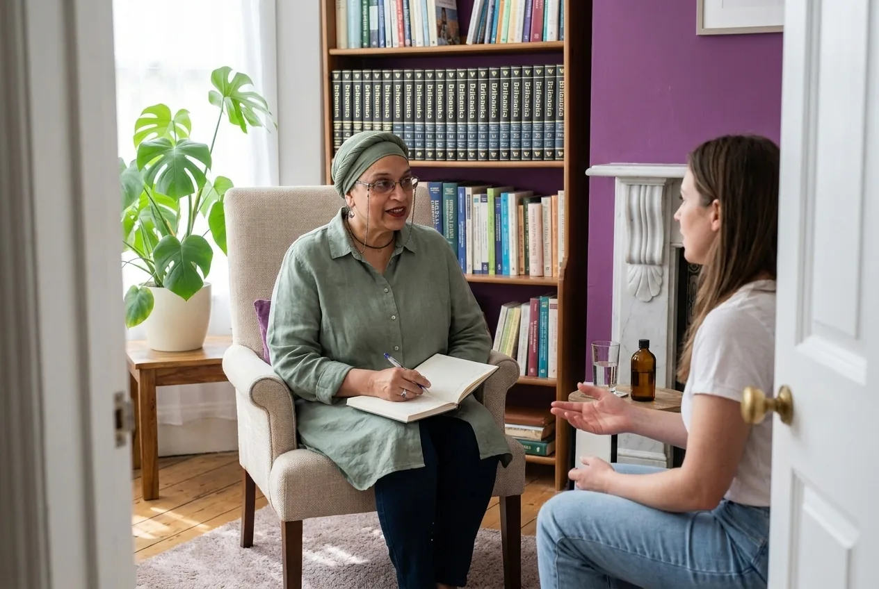 This is what good standard-rate practice looks like. Unhurried attention, a proper case history, and a practitioner who listens. For a straightforward, recent condition, this is exactly the right level of care.