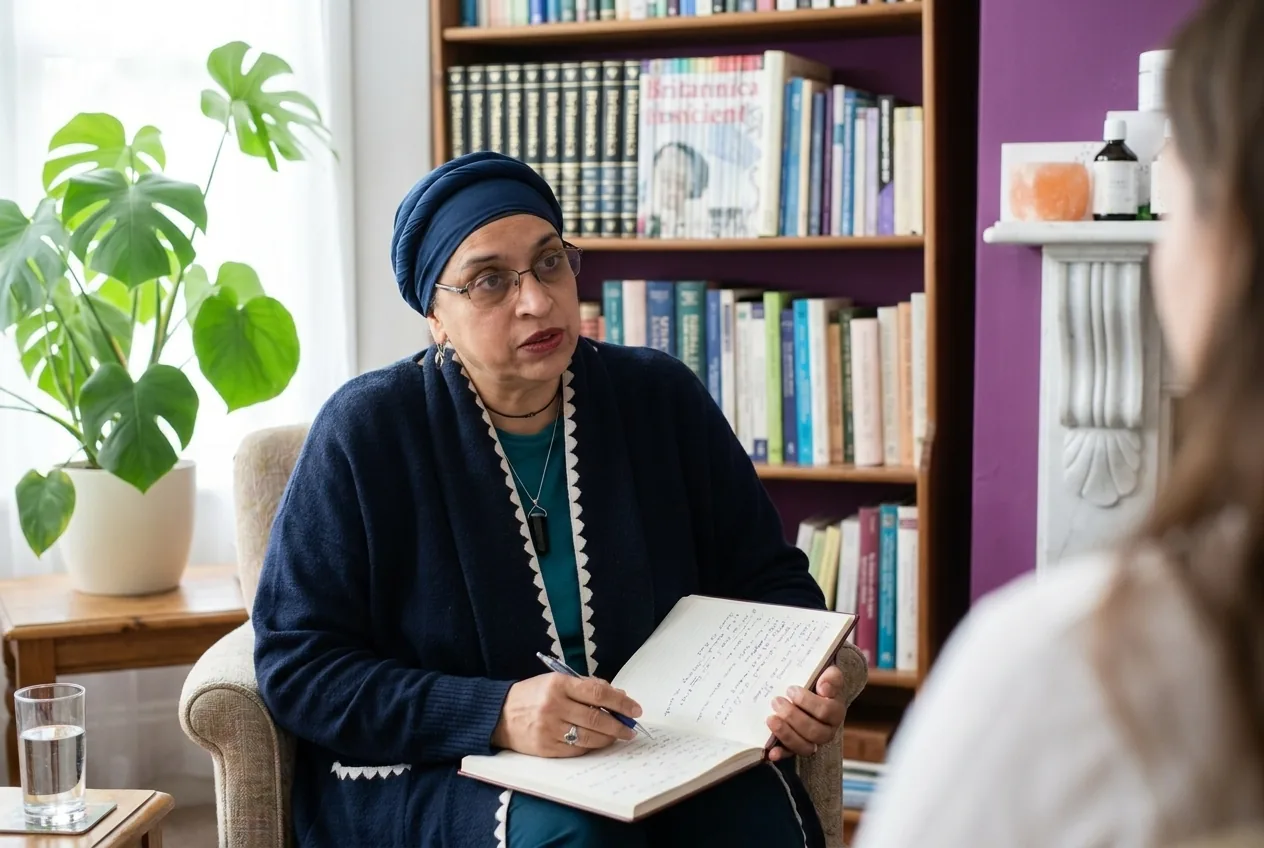 This is what "looking at the whole picture" actually looks like in practice. Not a rushed appointment. Not a checklist. One person, giving you their full attention, connecting what your body is doing to what nobody else has thought to ask about.