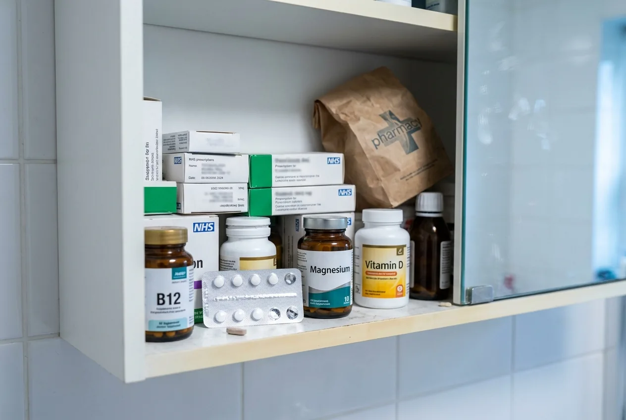This is what the "affordable" pathway looks like when you open the cabinet door. Every bottle represents a monthly cost that nobody ever asks you to total.
